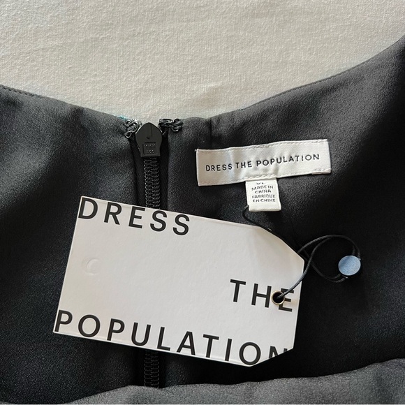 Dress the Population Kathy Dress in Electric Blue Multi - Picture 12 of 17